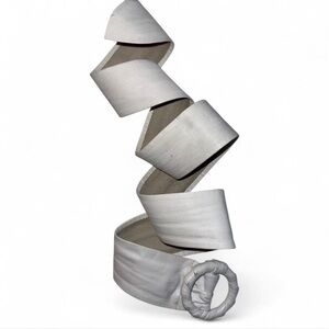 Vintage 80’s Creamy White Genuine Leather Wrap Belt